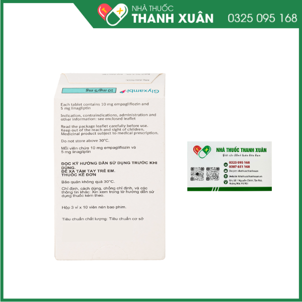 Glyxambi 10mg/5mg trị đái tháo đường tuýp 2